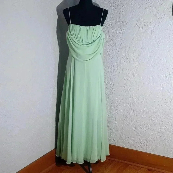 ASOS DESIGN corset midi dress with soft cowl front in green - Picture 1 of 10